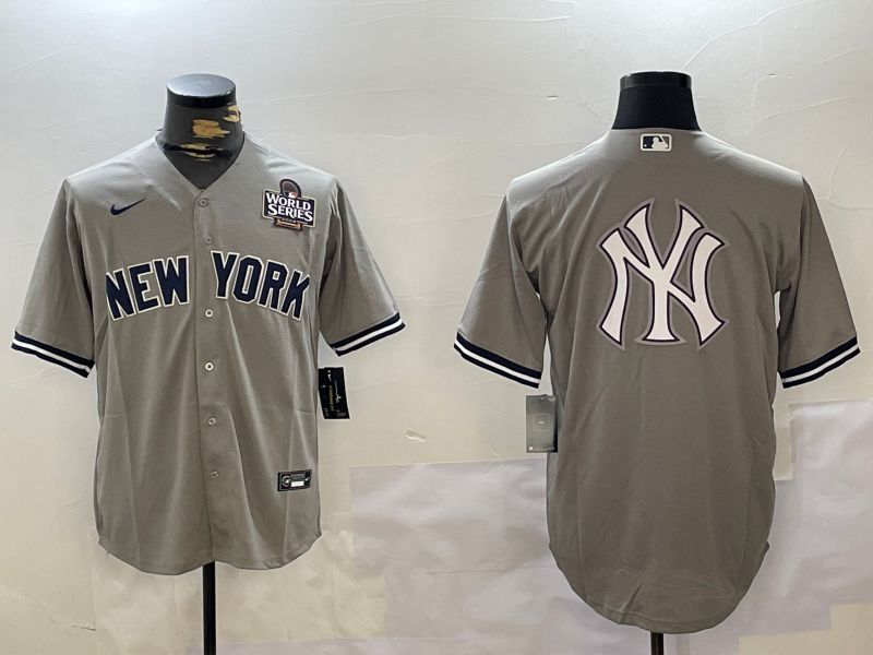 Men New York Yankees Blank Grey Game 2024 Nike MLB Jersey style 102715